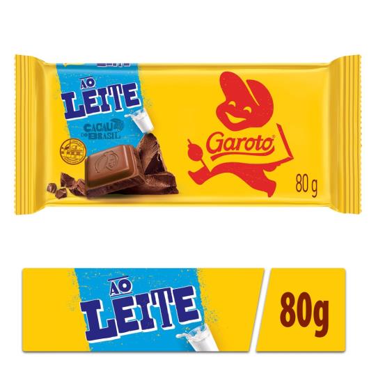 Chocolate ao Leite GAROTO Tablete 80g - Imagem em destaque