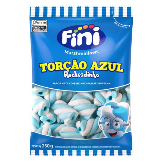 Marshmallow Torção Recheado Azul Fini Pacote 200g - Imagem em destaque