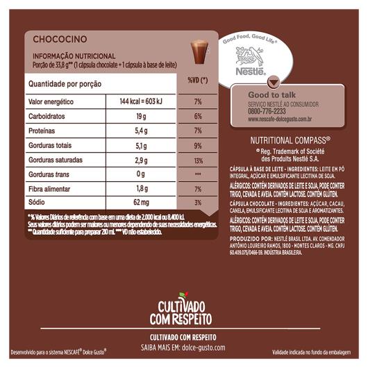 Cápsula de chocolate chococcino Dolce Gusto Nescau 256g - Imagem em destaque