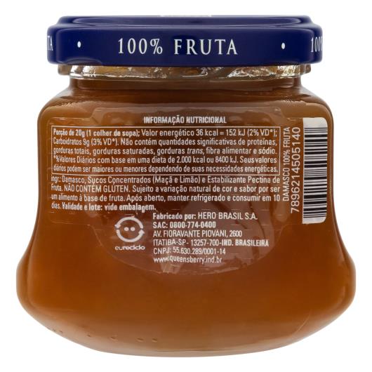 Geleia Damasco Queensberry 100% Fruta Vidro 170g - Imagem em destaque