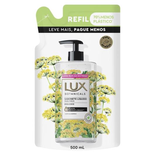 Sabonete Líquido para as Mãos Erva-Doce Lux Botanicals Sachê 500ml Refil Leve Mais Pague Menos - Imagem em destaque