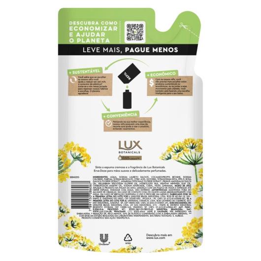 Sabonete Líquido para as Mãos Erva-Doce Lux Botanicals Sachê 500ml Refil Leve Mais Pague Menos - Imagem em destaque