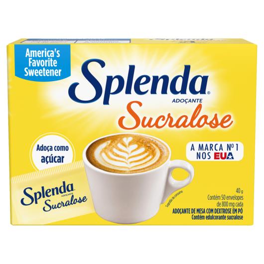 Adoçante em Pó Sucralose Splenda Caixa 40g 50 Unidades - Imagem em destaque