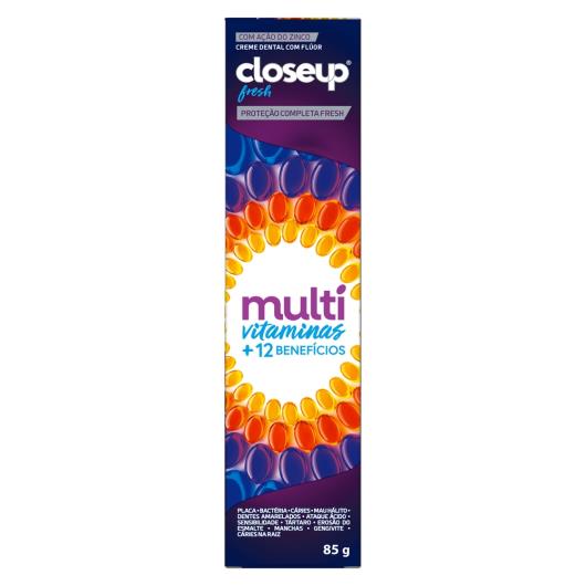 Creme Dental Fresh Closeup Multivitaminas + 12 Benefícios Caixa 85g - Imagem em destaque