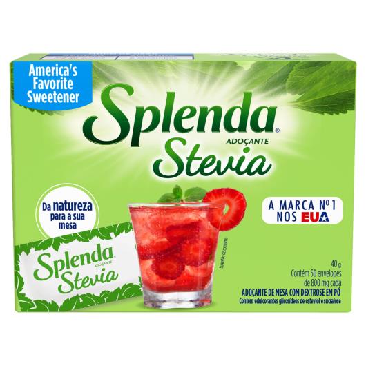 Adoçante em Pó Stevia Splenda Caixa 40g 50 Unidades - Imagem em destaque