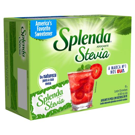 Adoçante em Pó Stevia Splenda Caixa 40g 50 Unidades - Imagem em destaque