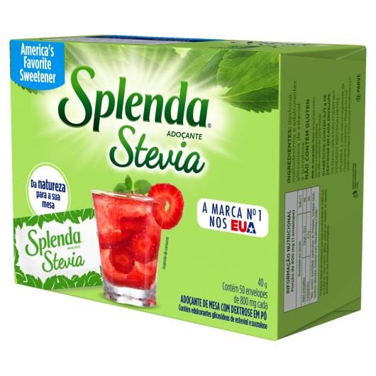 Adoçante em Pó Stevia Splenda Caixa 40g 50 Unidades - Imagem em destaque