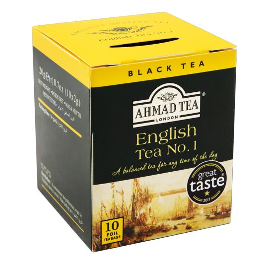 Chá Preto English Tea No. 1 Ahmad Tea London Caixa 20g 10 Unidades - Imagem em destaque
