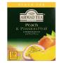 Chá Preto Peach & Passion Fruit Ahmad Tea London Caixa 20g 10 Unidades