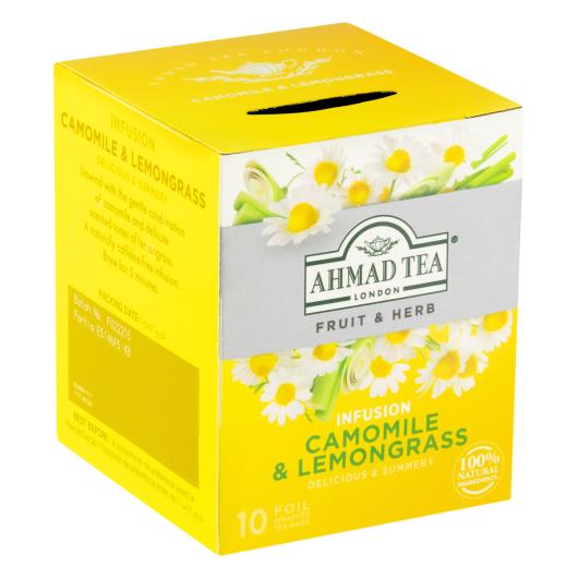 Chá Camomila e Capim-Limão Ahmad Tea London Fruit & Herb Caixa 15g 10 Unidades - Imagem em destaque