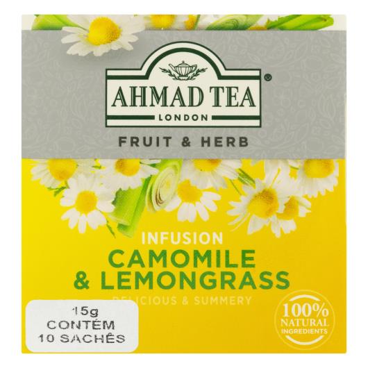 Chá Camomila e Capim-Limão Ahmad Tea London Fruit & Herb Caixa 15g 10 Unidades - Imagem em destaque