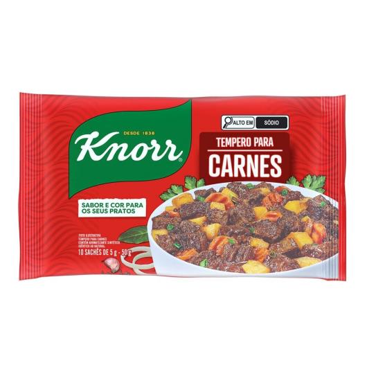 Tempero Pó para Carnes Knorr Pacote 50g 10 Unidades - Imagem em destaque