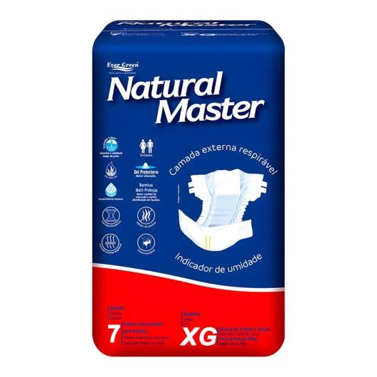 Fralda Descartável Natural Master XG Pacote 7 Unidades - Imagem em destaque