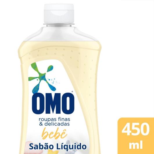 Lava-Roupas Líquido Roupas Finas e Delicadas Bebê Omo Frasco 450ml - Imagem em destaque