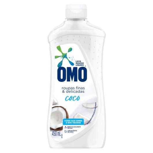 Lava-Roupas Líquido Roupas Finas e Delicadas Coco Omo Frasco 450ml - Imagem em destaque