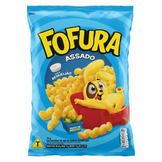 Salgadinho de Milho Requeijão Fofura Pacote 70g - Imagem em destaque