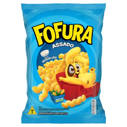 Salgadinho de Milho Requeijão Fofura Pacote 70g - Imagem em destaque