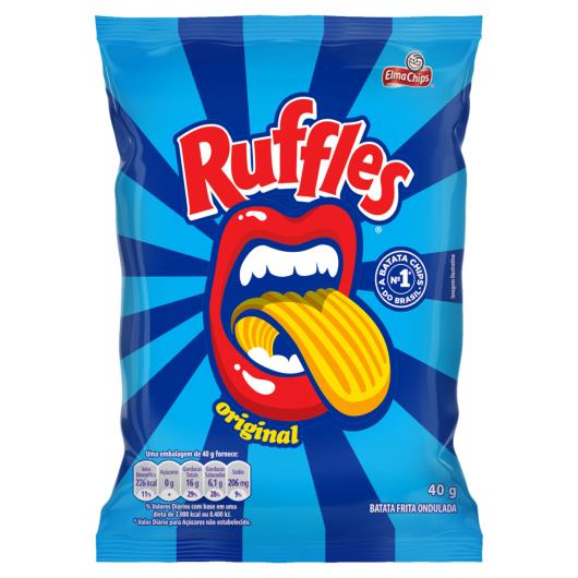 Batata Frita Ondulada Original Elma Chips Ruffles Pacote 40g - Imagem em destaque