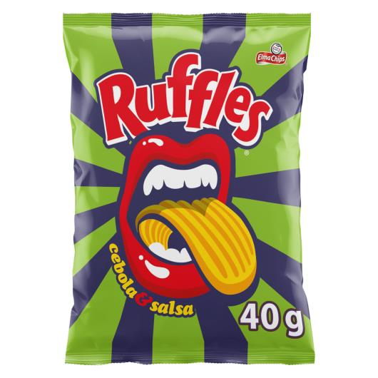 Batata Frita Ondulada Cebola & Salsa Elma Chips Ruffles Pacote 40g - Imagem em destaque