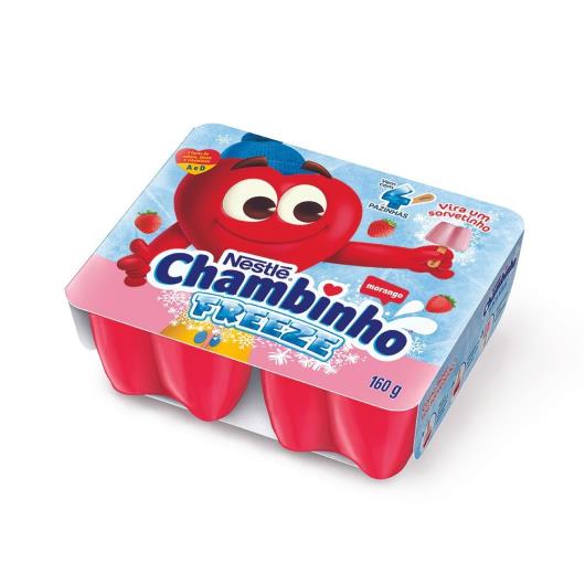 Sobremesa CHAMBINHO Freeze Morango 160g - Imagem em destaque