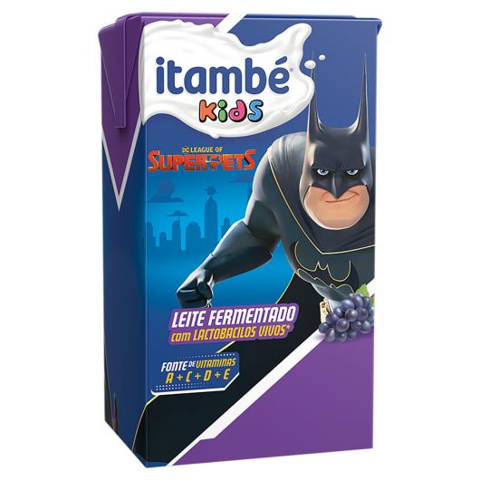 Pack Leite Fermentado Desnatado Uva League of SuperPets Itambé Kids Caixa 6 Unidades 80g Cada - Imagem em destaque