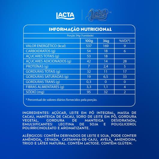 Chocolate Branco Lacta Laka Pacote 34g - Imagem em destaque