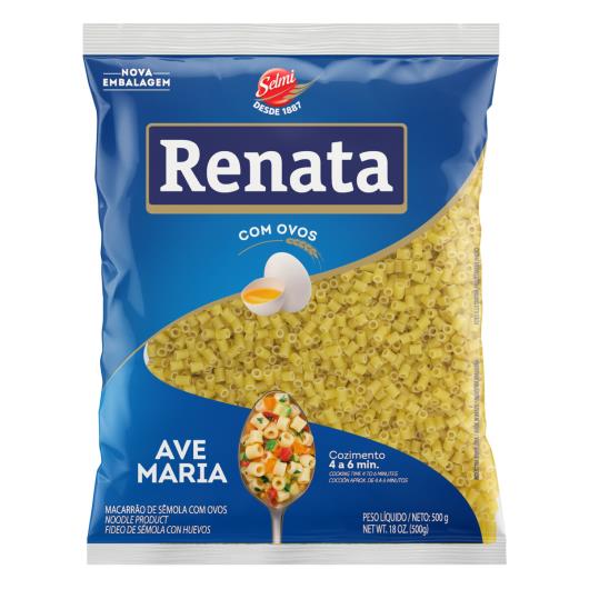 Macarrão de Sêmola com Ovos Ave Maria Renata Pacote 500g - Imagem em destaque