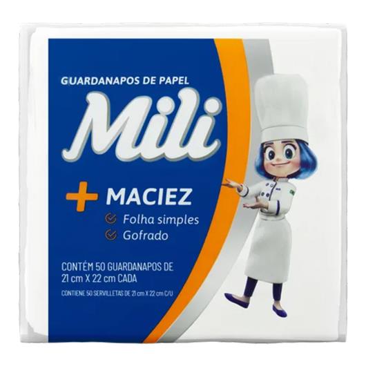 Guardanapo de papel 21x22cm Mili 50 Unidades - Imagem em destaque
