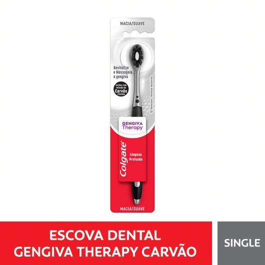 Escova Dental Macia Infusão de Carvão Colgate Gengiva Therapy Cabeça Compacta - Imagem em destaque