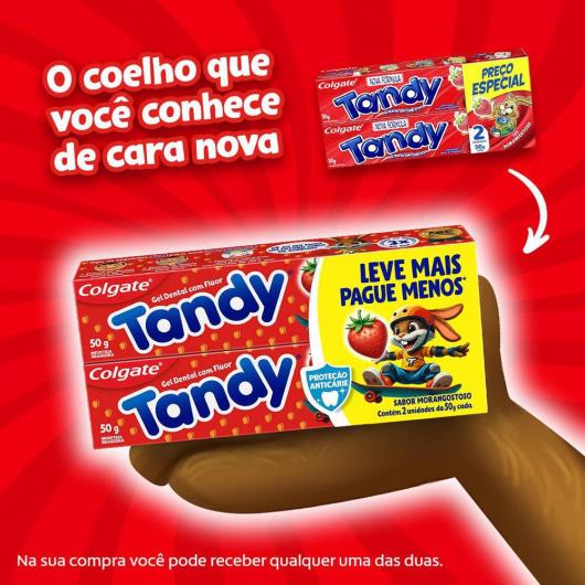 Escova Dental Morango Colgate Tandy 2 Unidades 50g Cada Preço Especial - Imagem em destaque