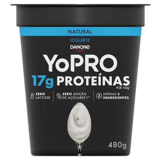 Iogurte YoPRO Natural 17g de proteínas 480g - Imagem em destaque