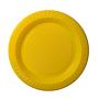 Prato Plástico Descartável Amarelo 15cm com 10 Unidades
