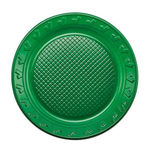 Prato Plástico Descartável Verde 15cm com 10 Unidades - Imagem em destaque