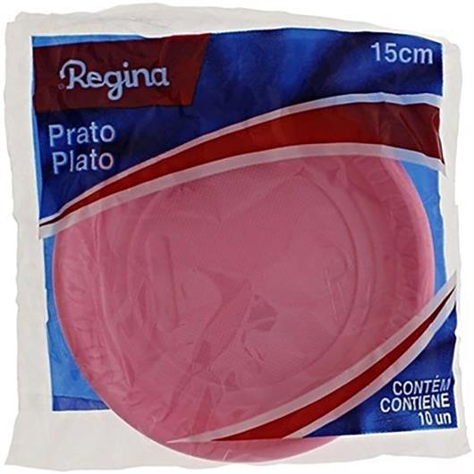 Prato Plástico Descartável Regina Vermelho 15cm 10 Unidades - Imagem em destaque