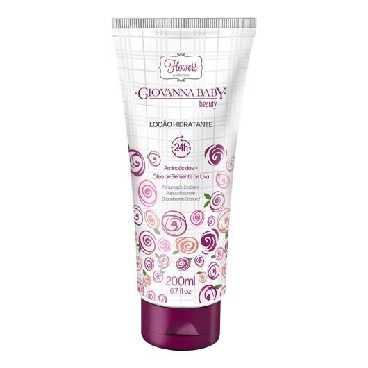 Loção Hidratante Giovanna Baby Flowers Beauty Óleo Semente de Uva 200ML - Imagem em destaque