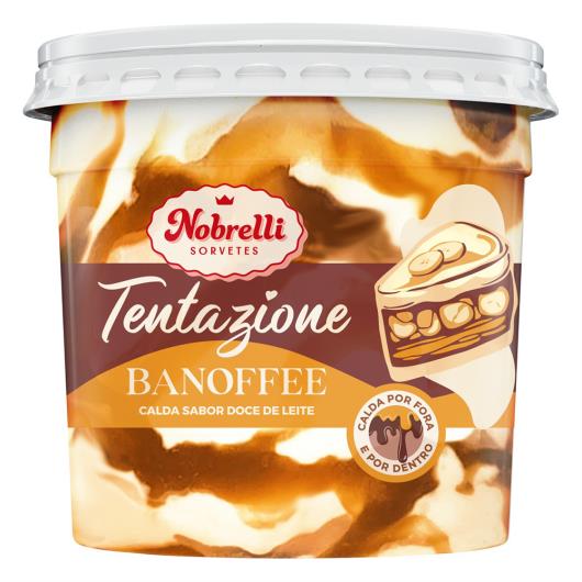 Sorvete Banoffee Calda Doce de Leite Nobrelli Tentazione Pote 1,5l - Imagem em destaque