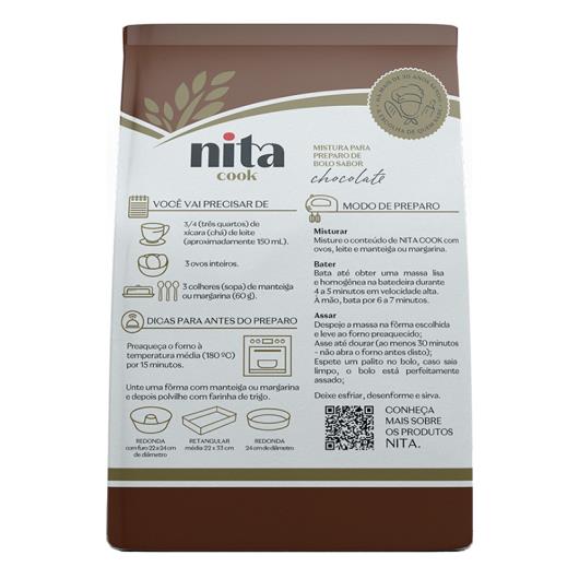 Mistura Pronta Para Bolo Chocolate Nita 450g - Imagem em destaque