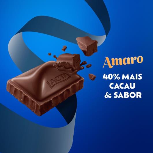 Chocolate Meio Amargo 40% Cacau Lacta Amaro Pacote 80g - Imagem em destaque