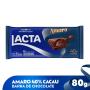 Chocolate Meio Amargo 40% Cacau Lacta Amaro Pacote 80g