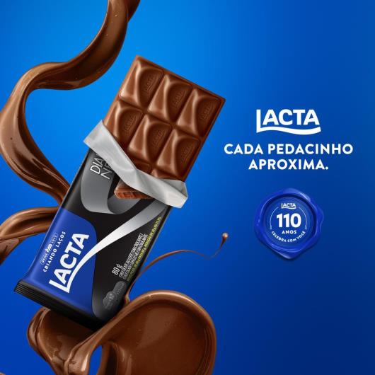 Chocolate ao Leite Lacta Diamante Negro Pacote 80g - Imagem em destaque