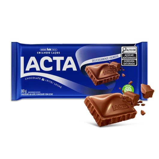 Chocolate ao Leite Lacta Pacote 80g - Imagem em destaque