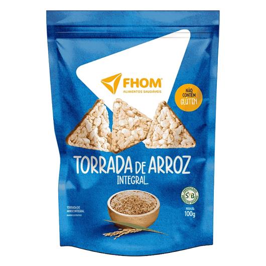 Torrada de Arroz Integral Fhom Vegano Sem Glúten Pacote 100g - Imagem em destaque