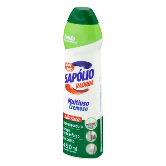 Saponáceo Cremoso Multiuso Limão Sapólio Radium Squeeze 450ml - Imagem em destaque