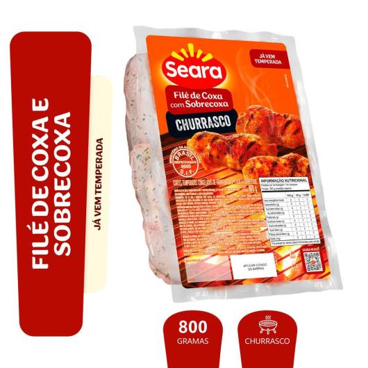 Filé de Coxa e Sobrecoxa de Frango Temperado Seara Churrasco 800g - Imagem em destaque