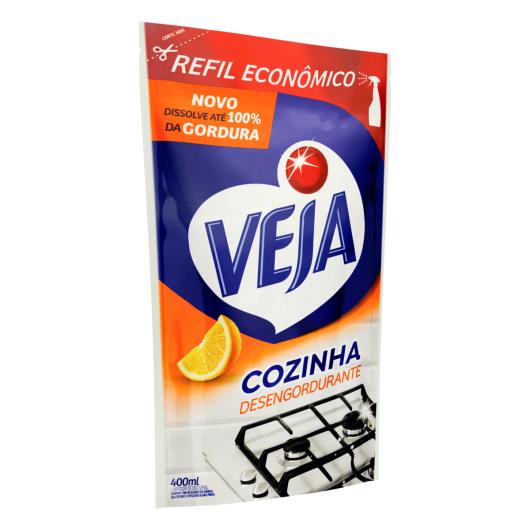 Limpador Desengordurante Cozinha Laranja Veja Sachê 400ml Refil Econômico - Imagem em destaque