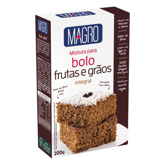 Mistura para Bolo Integral Frutas e Grãos Magro Caixa 200g - Imagem em destaque