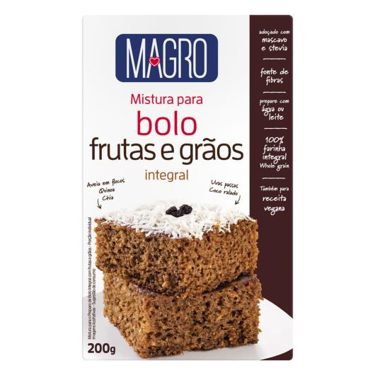 Mistura para Bolo Integral Frutas e Grãos Magro Caixa 200g - Imagem em destaque