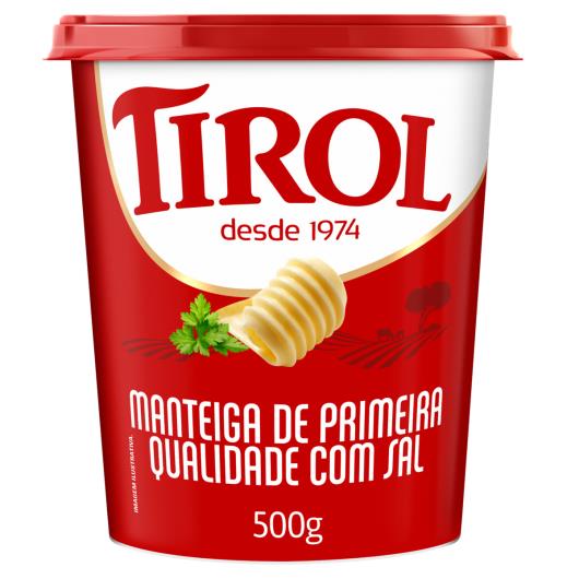 Manteiga de Primeira Qualidade com Sal Tirol Pote 500g - Imagem em destaque