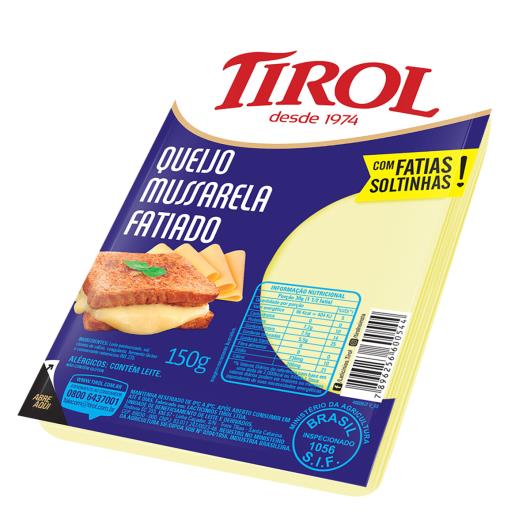 Queijo Mussarela Fatiado Tirol 150g - Imagem em destaque