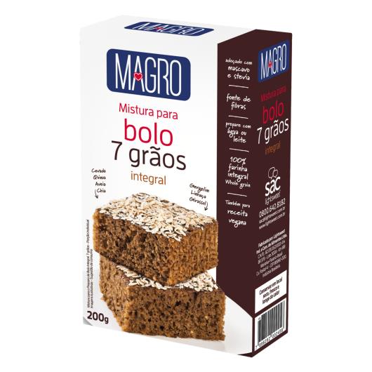 Mistura para Bolo Integral 7 Grãos Magro Caixa 200g - Imagem em destaque